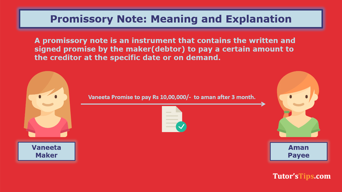 Promissory Note - Meaning and explanation