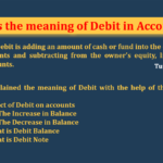 Meaning of Debit