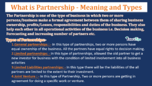 What is Partnership - Meaning and Types-min